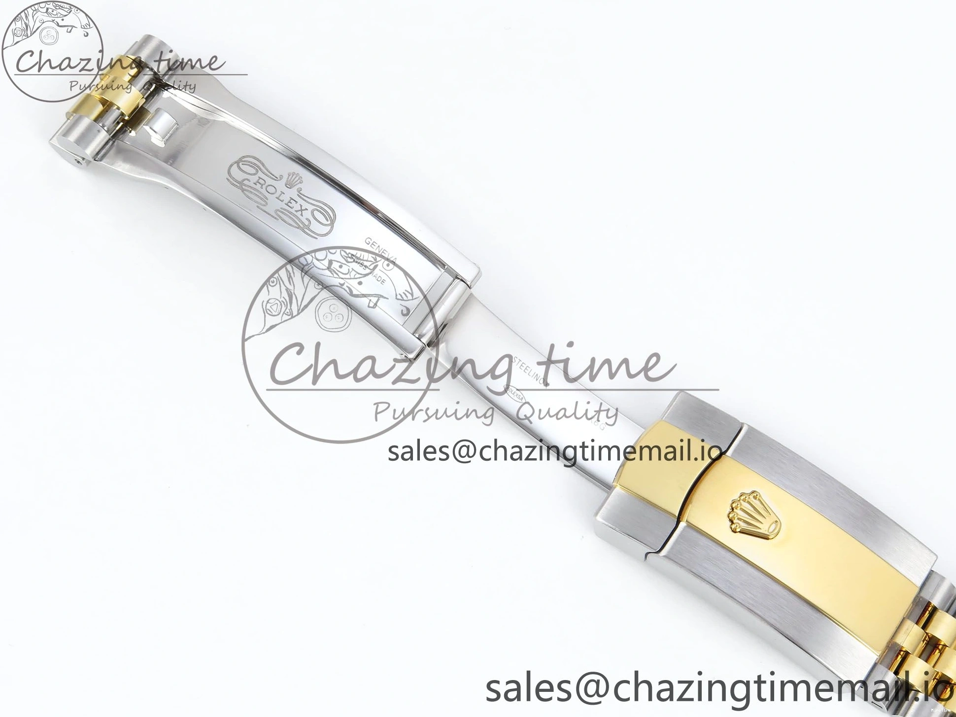 MiroTime 0109 Stretchable DateJust 36 126283RBR EWEF Best Edition Black Diamonds Dial on SS YG Jubilee Bracelet A 634